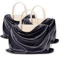 Vonty Black Satin Dust Bags 3 Pack Drawstring Pouch for Purse, 19.6x15.7in - color: Black, size: 19.6 x 15.7