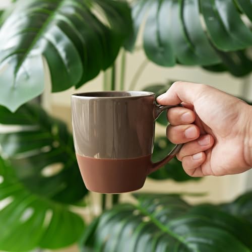 Bosmarlin Ceramic Tea Cup with Infuser and Lid, 16 Oz, Steeping Tea Mug with Strainer, Dishwasher and Microwave Safe (Grey) - color: Gray