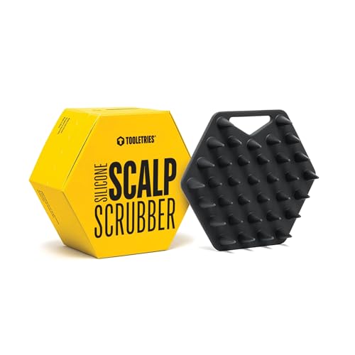 TOOLETRIES Silicone Scalp Scrubber, Shampoo Brush - Charcoal - color: Charcoal