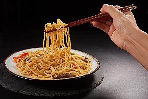 Reusable Chopsticks-Chinese Natural Wooden Chopstick,With Holder and Carrying Bag Present Set - color: Gilding Chopsticks (2 Pairs)