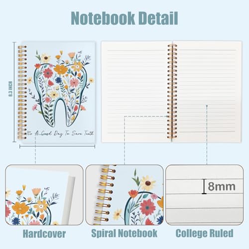 WUCHJ Dentist Gifts Notebook Journal, Dental Assistant Office Gifts for Women,Blue It's a Good Day To Save Tooth Dental Spiral Notebook Journal for Note Taking, Dentist Office Supplies, 5.5x8.3 Inch - color: It's a Good Day To Save Tooth Blue