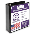 Samsill Economy 2 Inch Mini 3 Ring Binder, Round Ring Binder, Holds 5.5 x 8.5 Inch Documents, Customizable Cover, 2" View, Single, Black - color: Black, size: 2" View, style: Single