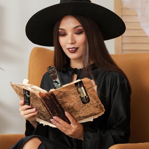 Dark Academia Magnetic Bookmarks, Gothic Floral Book Marks for Women - style: Dark Academia 45pc