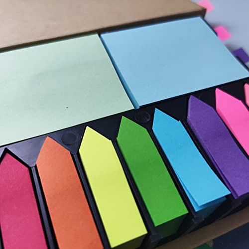 Tape Flags Assorted Color Combo Pack, Arrow Flag Tabs Colored Sticky Notes for Page Marker Bookmarks and Message Post by BLUECC