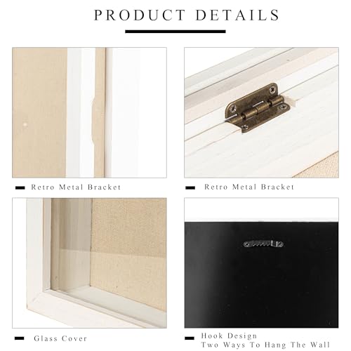 Freezing point Shadow Box Frame 8x25 Flower Shadow Box Pin Display Case Cabinet Picture Frame with Linen Back Memorabilia Awards Medals Badge Bouquet Wedding Memory Box for Keepsakes Long White - color: White, size: 8×25