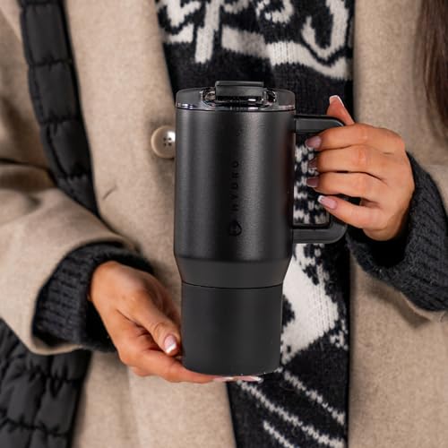 HydroJug Coffee Traveler 20oz Ceramic-Lined Mug with Handle, Black - color: Black