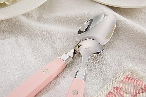 ANNOVA Silverware Set, Retro/Rivet Colorful Stainless Steel Tableware Kitchen Flatware Set Utensils, Includes Dinner Knives, Forks, Spoons, Salad Forks & Dessert Spoons (Light Pink, 20 Pieces) - color: Light Pink