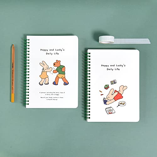 Monolike 2021 Happy and Lucky 4 Month A5 Ruled Academic Planner, Study Plan - color: Happy and Lucky - Reading