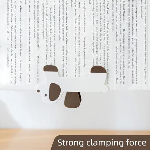 Book Clip to Hold Book Open,Sturdy Non-Slip Page Holder Clips for Reading - color: 2 Brown