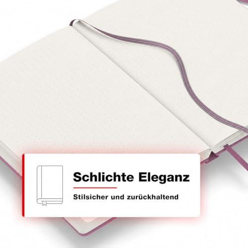 LEUCHTTURM1917 - Notebook Hardcover Medium A5-251 Numbered Pages for Writing and Journaling - Thinking Ahead (Dotted Paper, Dusty Rose) - color: Dusty Rose, style: Dotted