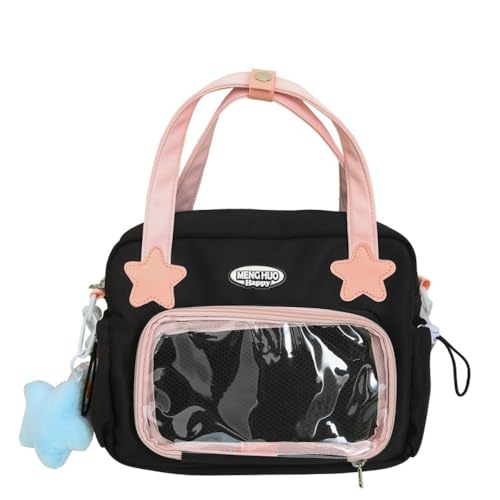Japanese Ita Backpack Cute Bags Kawaii Y2K Bags Crossbody Purse Messenger Bags for Women Shoulder Bag Tote (Black) - color: Black