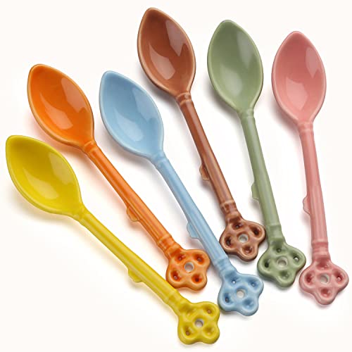 Coffee Spoons Ceramic Espresso Spoons set 6 Demitasse Spoons