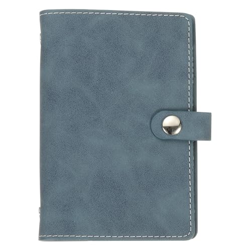 PATIKIL A7 PU Leather Binder Cover 6 Ring Loose Leaf Blue - color: Blue, size: A7