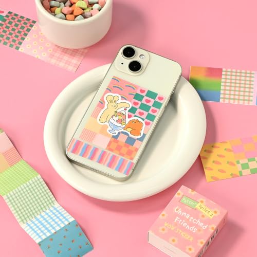 Monolike Wow Sticker Unmatched Friends Pattern Series.3 + Series.4 Set - Mini Size Cute Stickers, Square Stickers - color: Unmatched Friends Pattern Wow Series.3 + Series.4