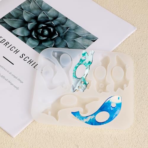 Silicone Molds for Resin, Thumb Book Page Holder Making Molds Reusable Epoxy Resin Molds DIY Book Reading Accessories GIFS for Book Lovers Readers Students, Handmade Bookmarks for Women - 7 Patterns