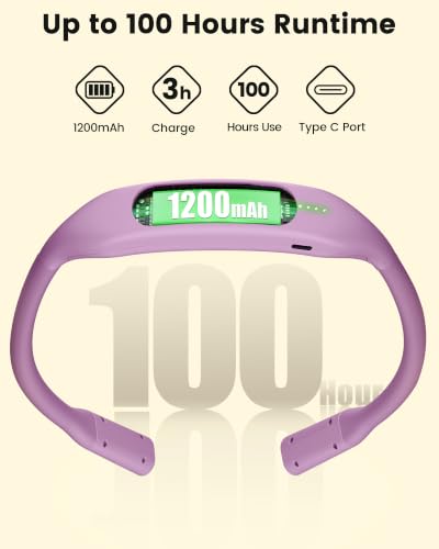 Glocusent Neck Book Light, Rechargeable Neck Lights for Crafts Reading - color: Purple