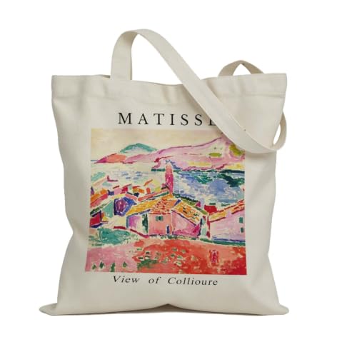 Art Canvas Tote Bag,Art Lovers Gifts,Aesthetic Tote Bag for Women. - color: Beige - Matisse 03