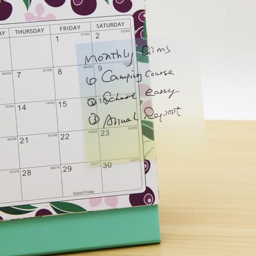 Gradient Transparent Sticky Notes, 8x8 cm See Through Notes for Annotating Bible Journaling Office Supplies, 50 Sheets/Pad, 4 Pads