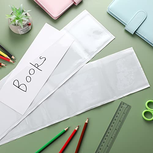 Chinco 30 Pcs Self Adhesive Clear Index Card Pockets,14 x 4 Inches - size: 14 x 4 Inches