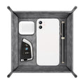 SITHON Valet Tray Desktop Storage Organizer Nightstand Caddy Holder - color: Gray