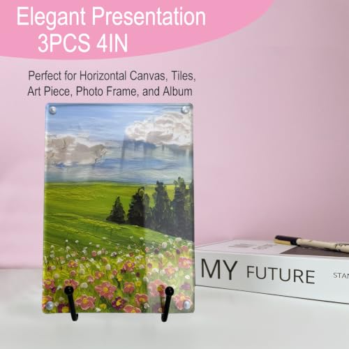 3PCS Iron Plate Stands for Display 4 Inch, Metal Frame Holders for Picture - size: 3PCS 4IN