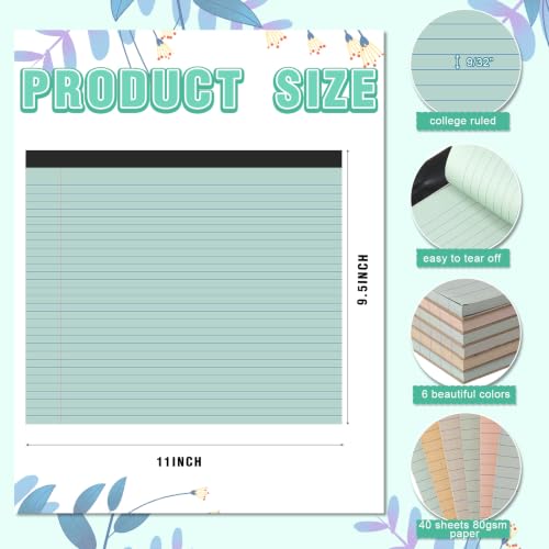 Lincia 6 Pcs Legal Pads Landscape Notebook, Earth Colors - color: Earth Colors