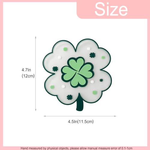 Kawaii Coasters Office Desk Accessories Clover Coasters Set of 2 Desk Decor - size: Small Green Clover 2pcs