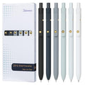 Ddaowanx Gel Pens,6 Pcs 0.7mm Retractable Quick Dry Black Ink Pens - color: 6Pcs Black White Gray