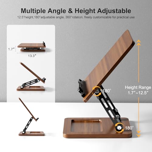 OPTIXCELL Book Stand with Light, Hands Free Book Holder, Gifts Book Lovers - style: Book Stand (Light)