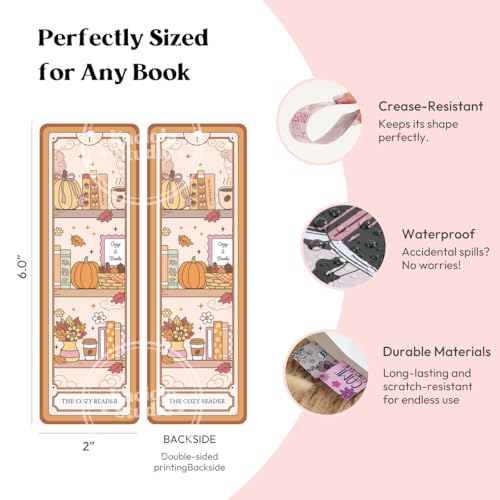 Kaciola Studio 10PCS Tarot Bookmarks, Funny Bookmarks for Women, Double Sided Fantasy Booklover Gifts, Cute Gifts for Romance Reader Friends Girls (Skeleton) - color: Tarot