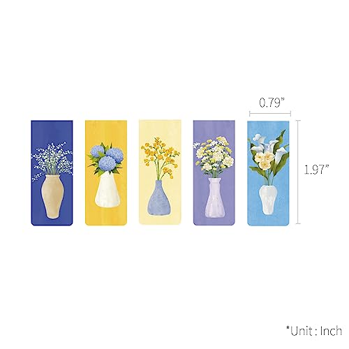 Monolike Magnetic Bookmarks Olivia's Flowers Ver.2, Set of 5 - color: Olivia's Flowers Ver.2