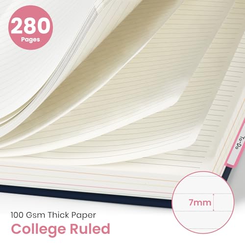Taja Cute Large Spiral Lined Notebook for Work with 5 Removable Dividers - color: T-Jellyfish