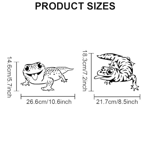 MAYJOYDIY 2pcs Gecko Stencil 11.7×8.3inch Large Lizard Reptile Stencils Reusable Lizards Stencil Drawing Templates with Paint Brush for Furniture Canvas Home Decor DIY Crafts - color: Gecko
