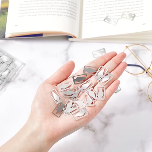 Spakon 100 Count Tin Mixed Metals Book Line Markers, Silver - color: Silver