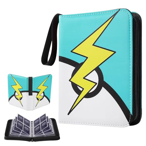 4 Pocket Trading Card Binder, Portable Card Collection for Standard Cards - color: B Blue, size: 4-Pocket