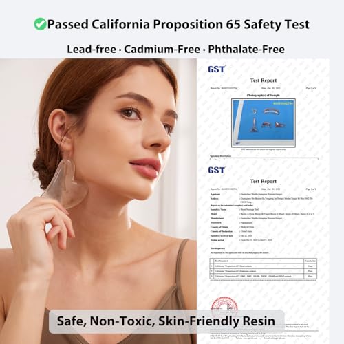 Gua Sha Tool for Face &Body,Gua Sha Sculpting Tool,Jawline Shaper Lymphatic Drainage Brush,Scalp Massage Tool&Head Scratcher,Face massagerProp 65 Tested - color: Grey