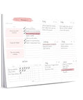 Lamare Weekly Planner Notepad – Premium Undated Weekly To Do List Notepad - color: Pink
