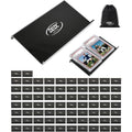 DEDC 72 Pack Modular Acrylic Graded Card Display Risers Black Trading Card Stands for Vendor Showcase and Sorting Tray - size: 72 Pack