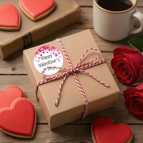120Pcs Valentine Heart Stickers, 2 Inch Round Labels for Kids Classroom Exchange, Self Adhesive Seals for Treat Bags, Cards, Envelopes, Party Favors & Gift Wrap (Valentine’s Day) - style: Valentine’s Day