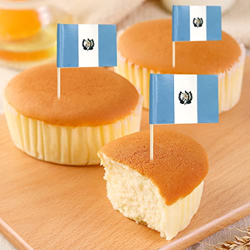 mflagperft Guatemala Toothpick Flags 100 Pack,Mini Guatemalan Flag Picks - color: Guatemala