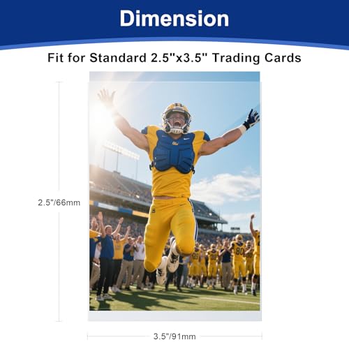 400 Pcs Soft Trading Card Sleeves, Top Loading Penny Card Sleeves for Standard Cards 2.5" X 3.5"，Ultra-Clear Card Protector for Game Cards, Baseball,Sports Cards,Mini Photos