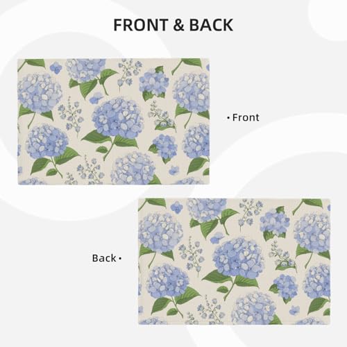 Hydrangea Floral Placemats Set of 4 Wildflowers Spring Table Mats