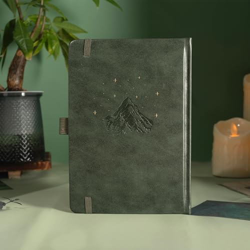 MGGAO Lined Journal Notebook for Women Men, A5 Aesthetic Notebook - color: Deep Green, size: Lined