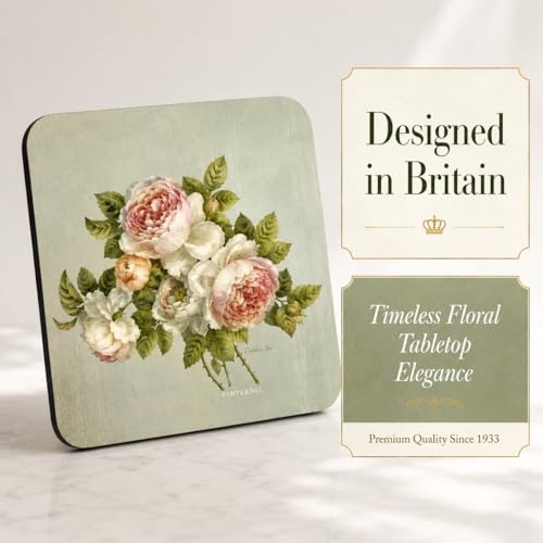 Pimpernel Coasters One Size Multicolor - size: 4" x 4" Square, style: Antique Roses