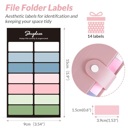 SKYDUE 8 Pockets Expanding File Folders, Accordion Folders, Portable Paper Bill Receipt Organizer, Letter Size, Home College School Office Supplies, Pink - color: Pink