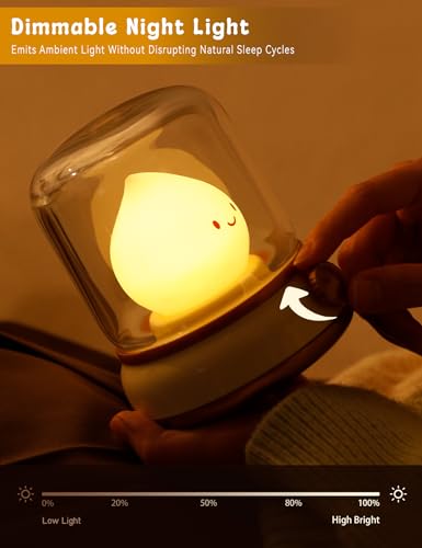 WANIDEA Kids Night Light, Cute Desk Lamp, Holloween Decor - color: Flame Green