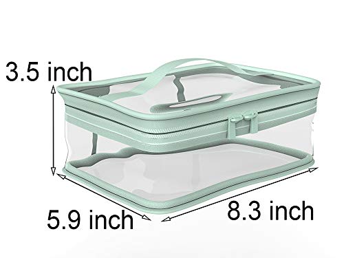 BallHull Makeup Bag Zipper Waterproof Portable Travel Storage Pouch 2 Pcs - color: Pink and Green