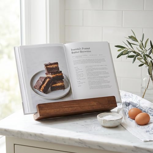 Beautiful Cookbook Stand for Your Kitchen Counter - Solid Wood, Fits iPad