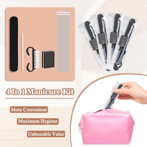 20 Sets Disposable Manicure Kit(20 Set-Black) - size: 20 Set-Black