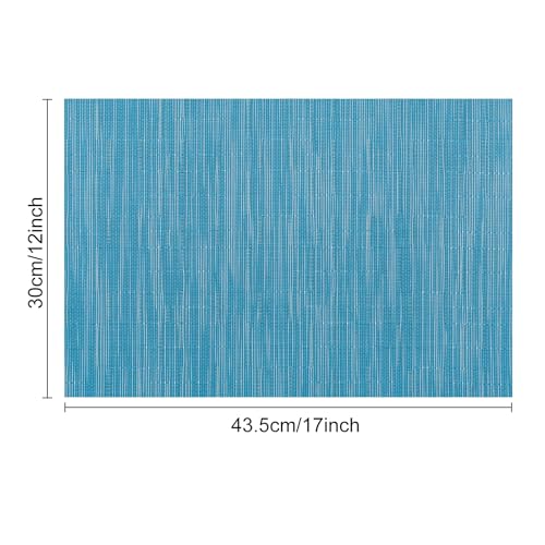 Myir JUN Placemats Set of 4 Kitchen and Dining Table Placemats - color: Blue, size: Set of 4